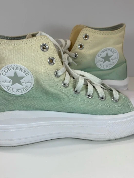 Converse Shoes Women 9 Ombre Chuck Taylor All Star High Top Platform Shoes Green - Picture 1 of 8